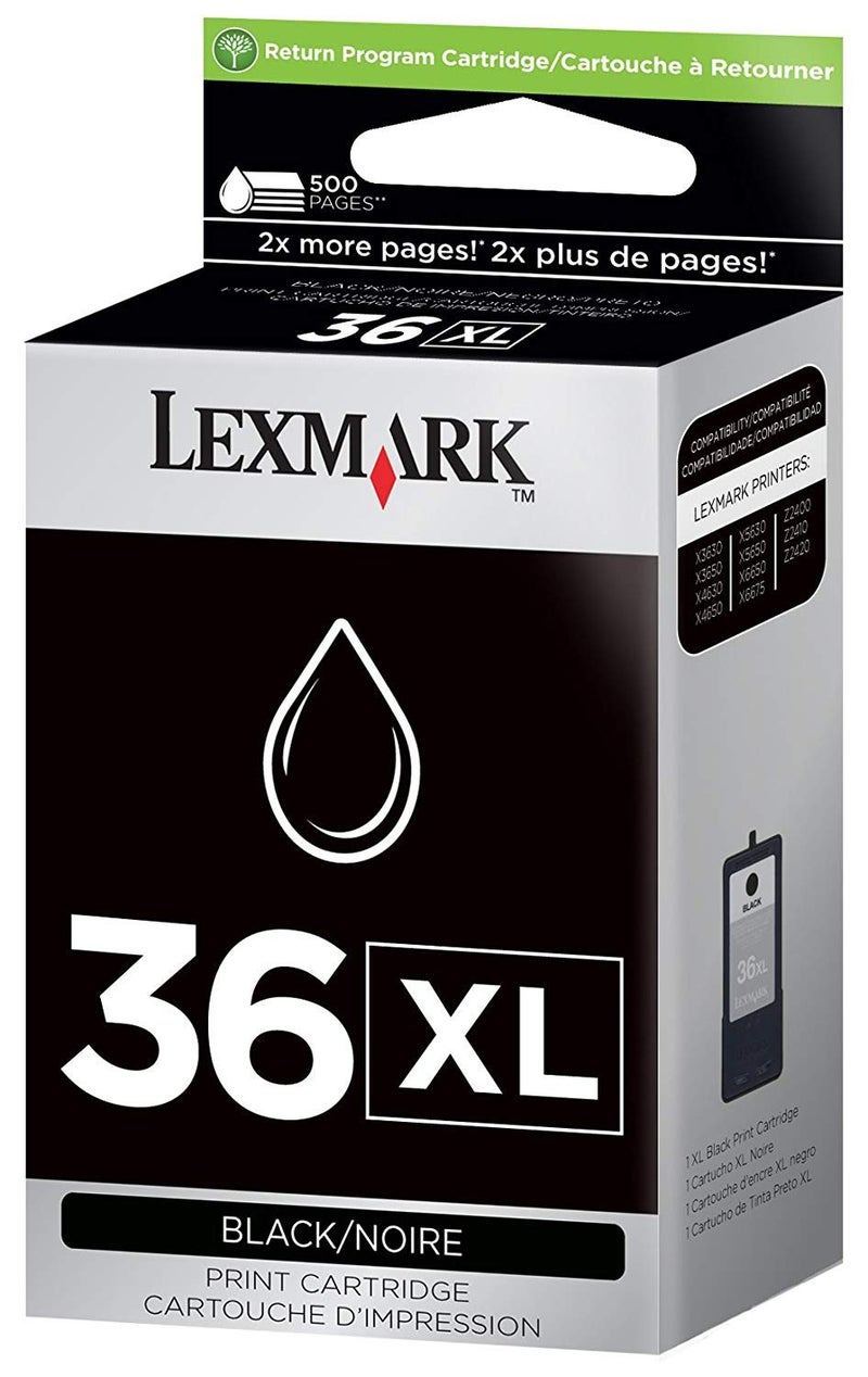 Lexmark # 36 XL High Yield Black Print Cartridge (18C2170) - Image 1